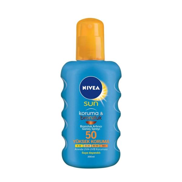 Nıve Sun KorumaBronzluk Bronzluk Arttırıcı Güneş Spreyi GKF 50 200 ml