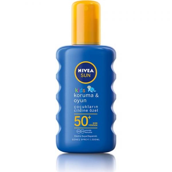 Nivea Sun Çocuk Renkli Nemlendirici Güneş Spreyi Gkf 50+ 200 Ml