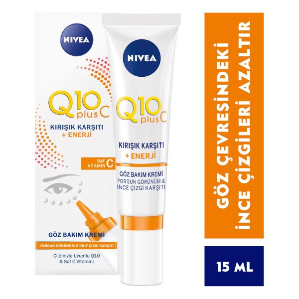 Nivea Q10+ C Kırışık Karşıtı Enerji Göz Bakım Kremi 15Ml