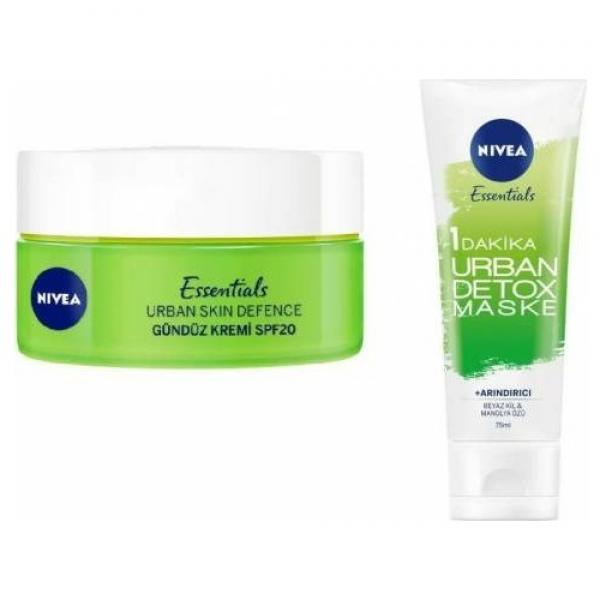 Nivea Urban Skin Gündüz Kremi 50 ml + Urban Detox Maske 75 ml Set