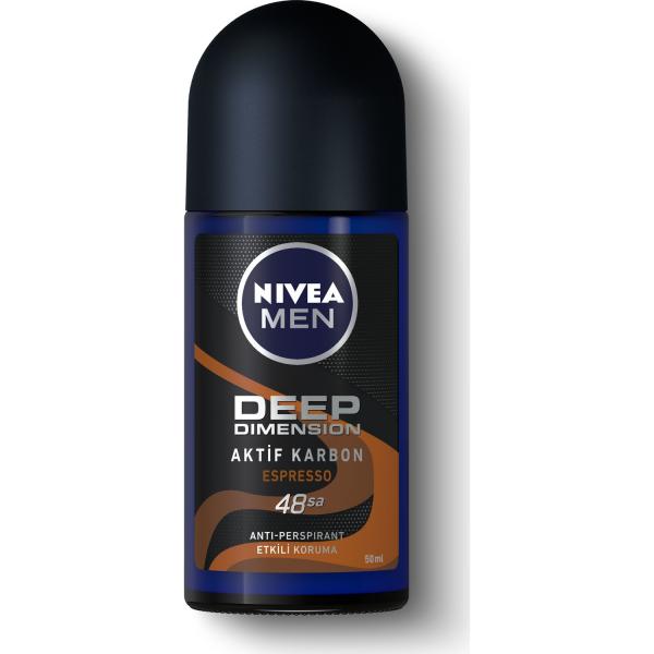 Nivea Men Deep Dimension Espresso Roll On Deodorant 50 ml Erkek