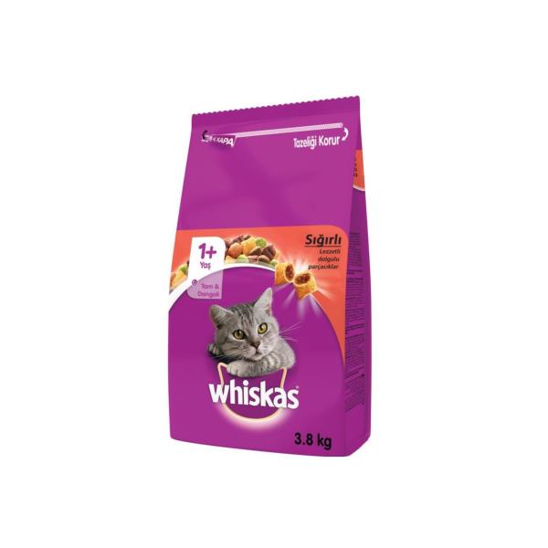 Whiskas Biftekli (Sığırlı) Kedi Maması 3,8 Kg