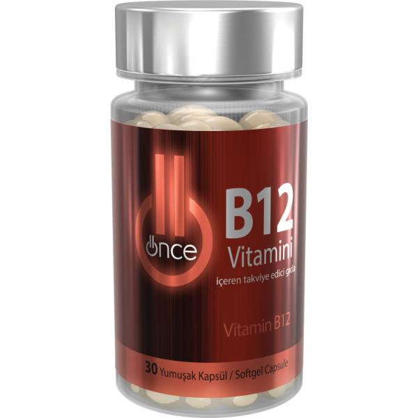 Önce B12 Vitamini Içeren Gıda TAKVIYESI 30 Kapsül