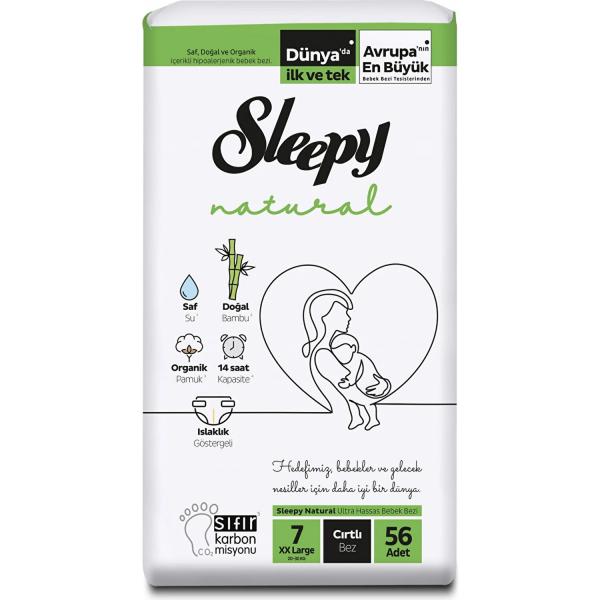 Sleepy Natural Jumbo Bebek Bezi 20-30 Kg XXL 7 Numara 56 Adet