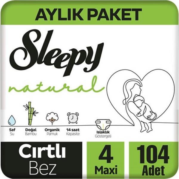 Sleepy Natural Jumbo Bebek Bezi 7-14 Kg Maxi 4 Numara 104 Adet