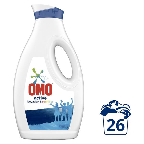 Omo Sıvı Deterjan Active Beyazlar ve Renkliler 1690 Ml