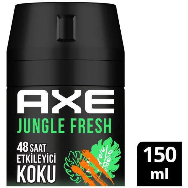 Axe Erkek Sprey Deodorant Jungle Fresh 48 Saat Etkileyici Koku 150 ml