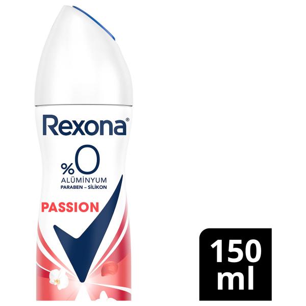 Rexona Kadın Sprey Deodorant Passion %0 Alüminyum 48 Saat Koruma 150 ml