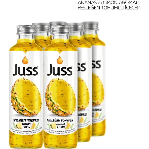 Juss Fesleğen Tohumlu Ananas Limon Aromalı Meyve Suyu 250 ML