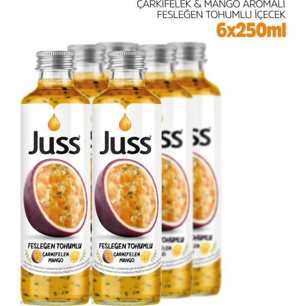 Juss Fesleğen Tohumlu Çarkıfelek Mango Aromalı Meyve Suyu 250 ML