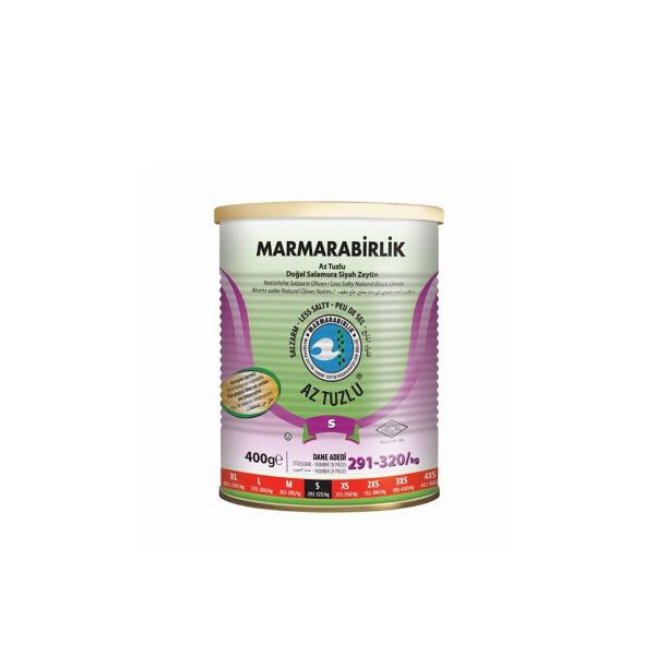 Marmara Birlik Siyaz Zeytin Az Tuzlu 400 Gr