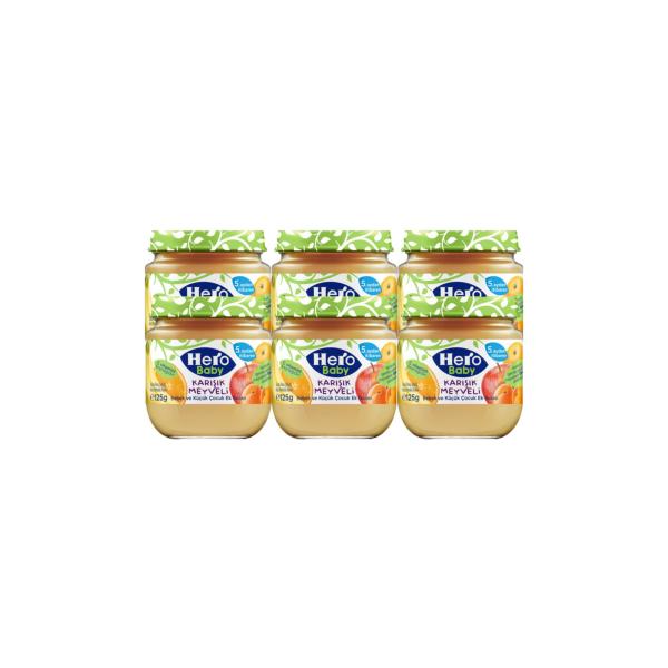 Hero Baby Karışık Meyveli Kavanoz Maması 125 gr * 6 Adet