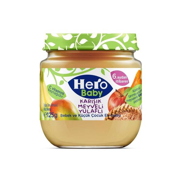 Hero Baby Karışık Meyveli Yulaflı Kavanoz Maması 125 gr