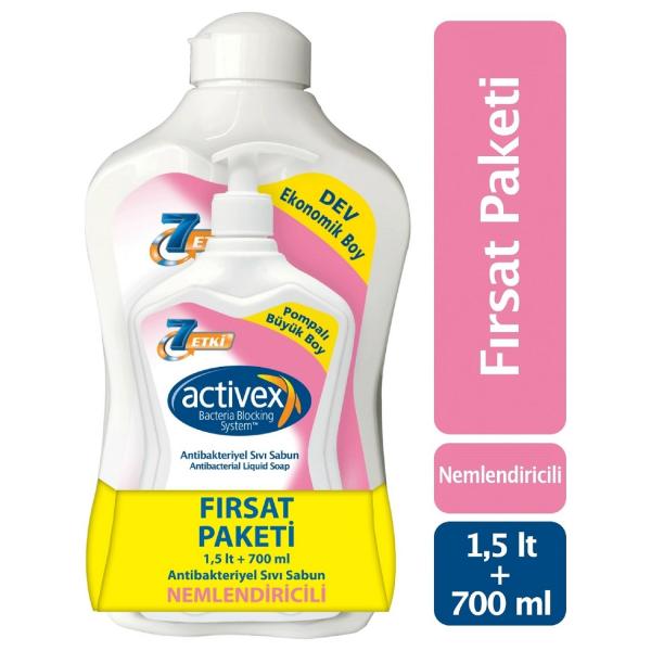 Activex Antibakteriyel Sıvı Sabun Nemlendiricili 1.5 lt  700 Ml