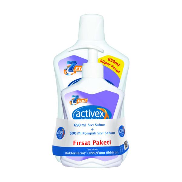 Activex Antibakteriyel Sıvı Sabun 650+300 Ml Hassas