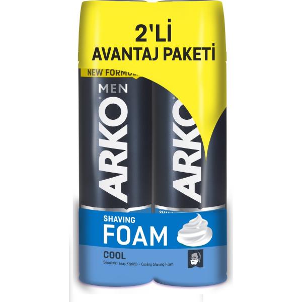 Arko Men Cool Tıraş Köpüğü 2 li Avantaj Paketi (2x200 ml)