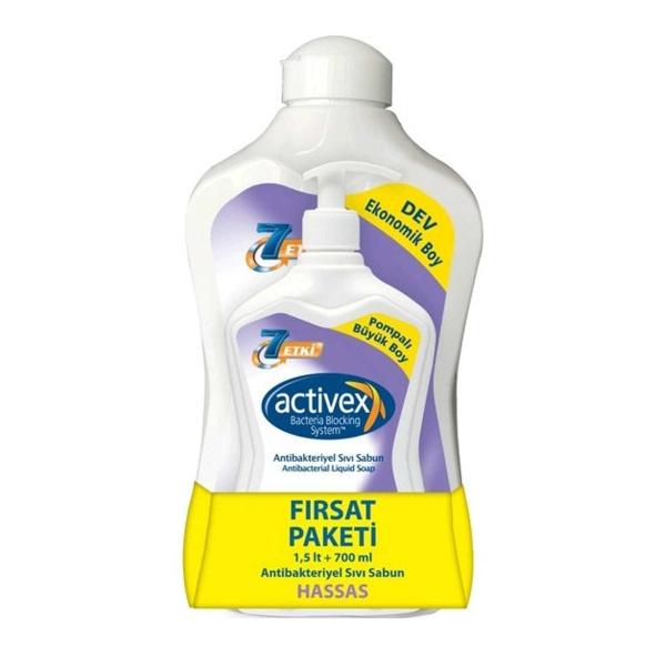 Activex Antibakteriyel Sıvı Sabun 1,5 Lt +700 Ml Hassas