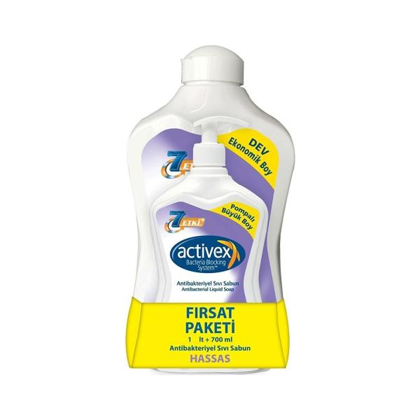 Activex Antibakteriyel Sıvı Sabun 1 Lt +700 Ml Hassas
