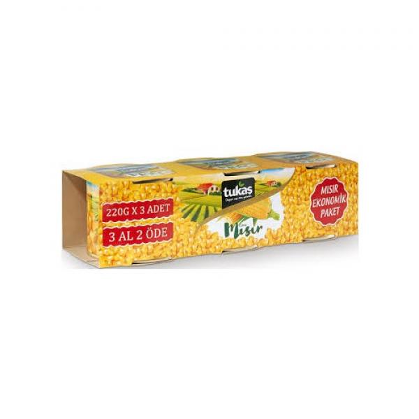 Tukaş Mısır Konservesi 3*220 Gr