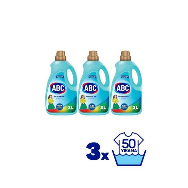 ABC Renklilere Özel Sıvı Deterjan 3 lt 3'lü Set
