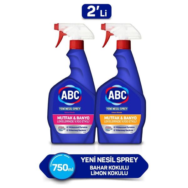 Abc Yeni Nesil Sprey Banyomutfak 750 ml x 2 - Bahar TutkusuLimon