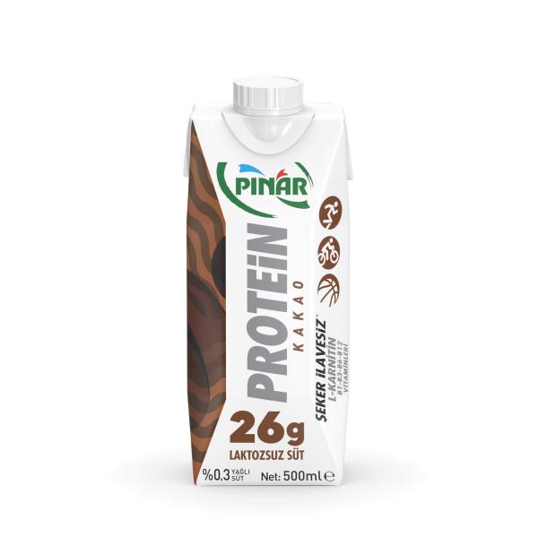 Pınar Süt Protein Laktozsuz Kakaolu 500 Ml
