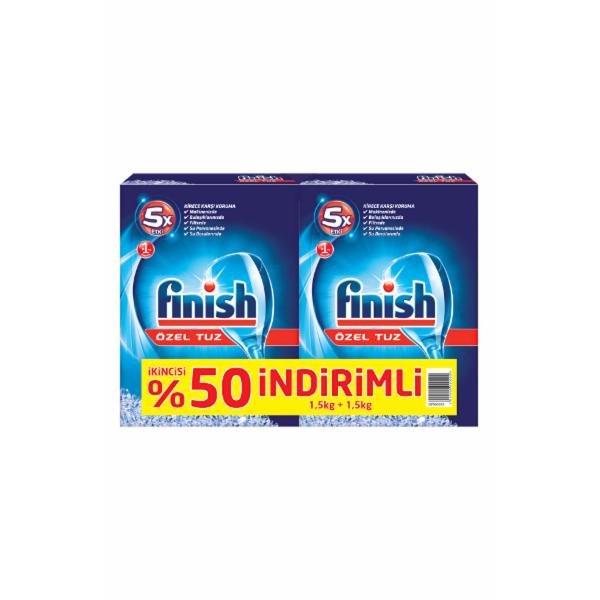 Finish Bulaşık Makinesi Deterjanı Makine Tuzu 2x1500 Gr (3 Kg) 