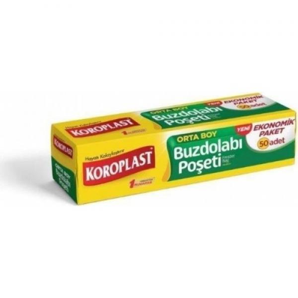 Koroplast Buzdolabı Poşeti Orta Boy 50 Li 24 x 38 Cm