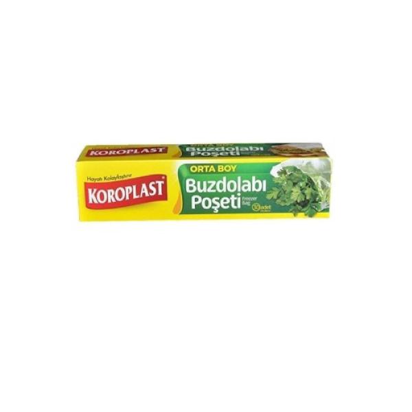 Koroplast Orta Boy Buzdolabı Poşeti 24x38 Cm 30lu