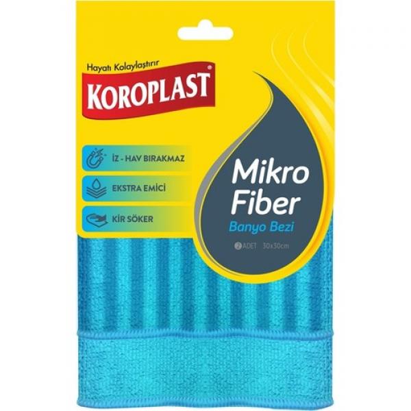 Koroplast Mikro Fiber Banyo Bezi 2 Li 30 x 30 Cm