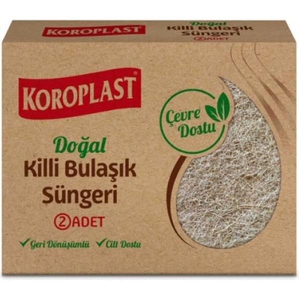 Koroplast Bulaşık Süngeri Doğal Killi 2 Li