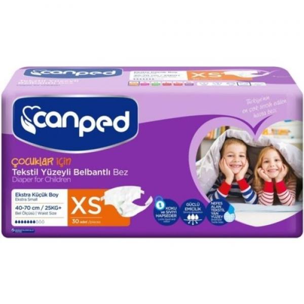 Canped Belbantlı Extra Küçük 30 Lu Hasta Bezi XS