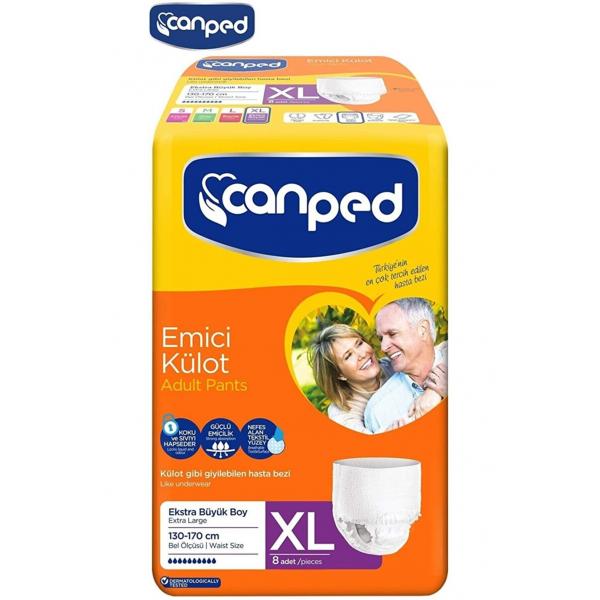 Canped Külot Ekstra Large Hasta Bezi 8 Li