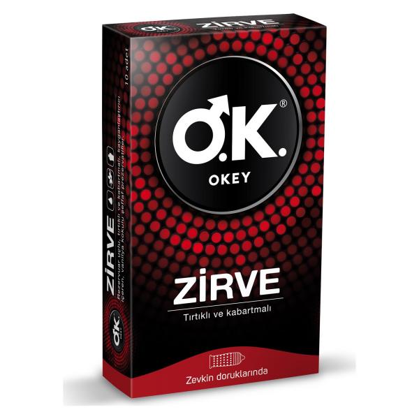 Okey Zirve Tırtıklı Prezervatif 10 Lu