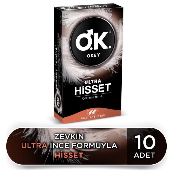 Okey Ultra Hisset Prezervatif (Çok İnce Formlu) 10 lu