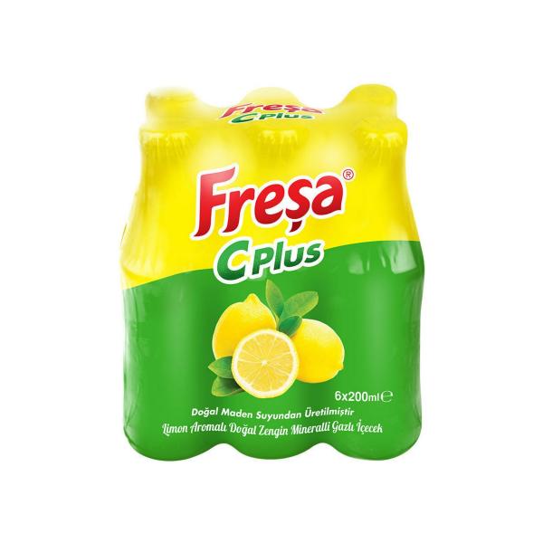 Freşa Limon Aromalı C Vitaminli Doğal Maden Suyu 200 Ml 6 Adet