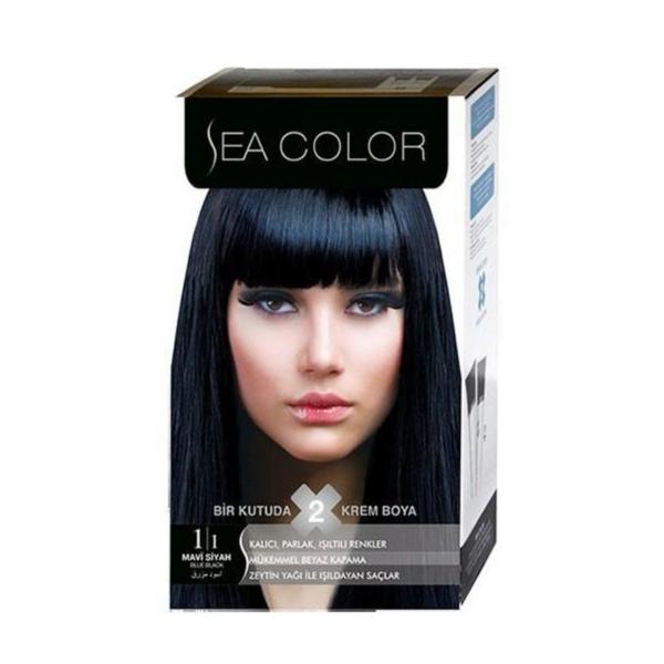 Sea Color Saç Boyası 1-1 Mavi Siyah