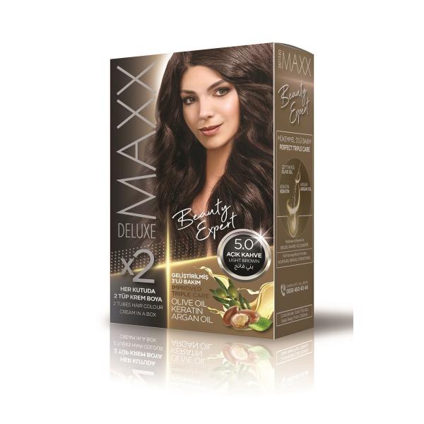 Maxx Deluxe Saç Boyası 5.0 Açık Kahve