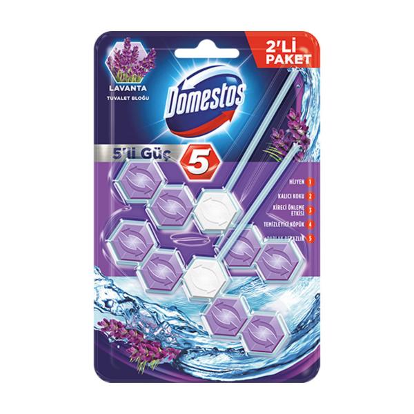 Domestos Wc Blok 5 Li Güç Lavanta Duopack 2*55 Gr