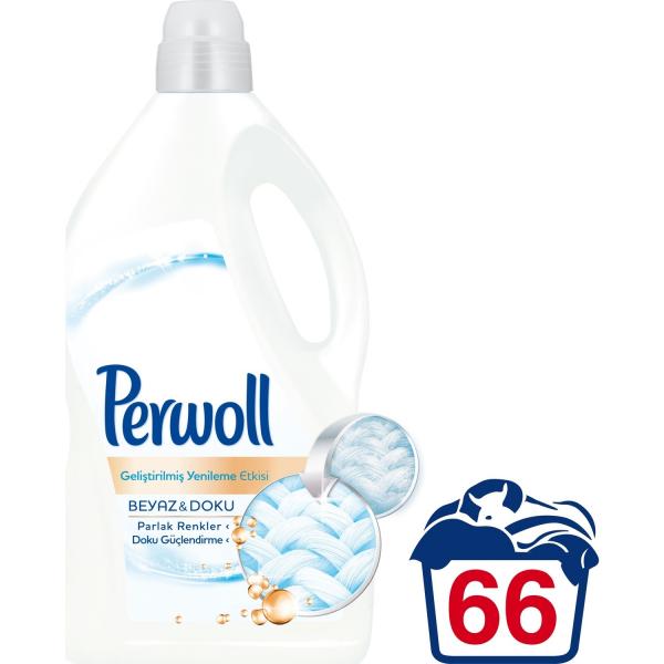 Perwoll Yenilenen Beyazlar Hassas Çamaşır Deterjanı 4 lt 66 Yıkama