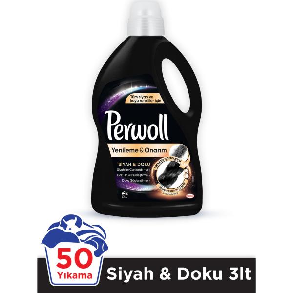 Perwoll Siyahlar için Hassas Sıvı Çamaşır Deterjanı 3 Lt 50 Yıkama